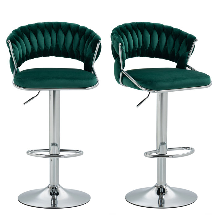 Everly Quinn Swivel Adjustable Height Bar Stool & Reviews Wayfair